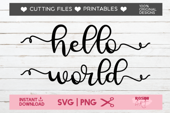 Hello World Graphics for T-Shirt Designs