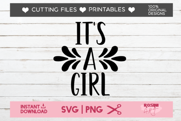 It's a Girl Graphics for T-Shirt Designs