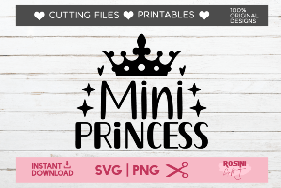 Mini Princess Graphics for T-Shirt Designs