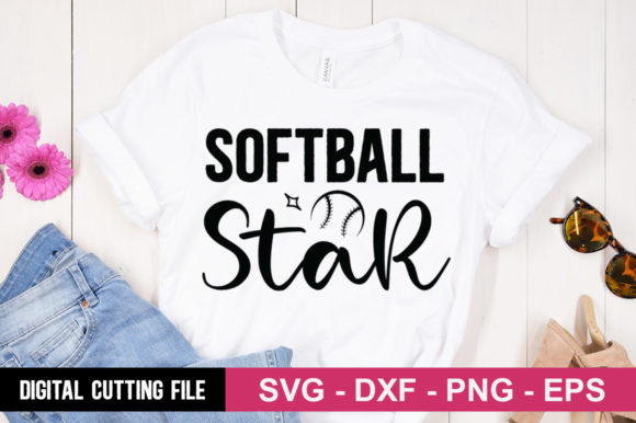 Softball Star SVG Graphics & T-Shirt Designs