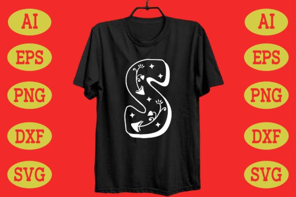 Split Monogram S Graphics for T-Shirt Designs