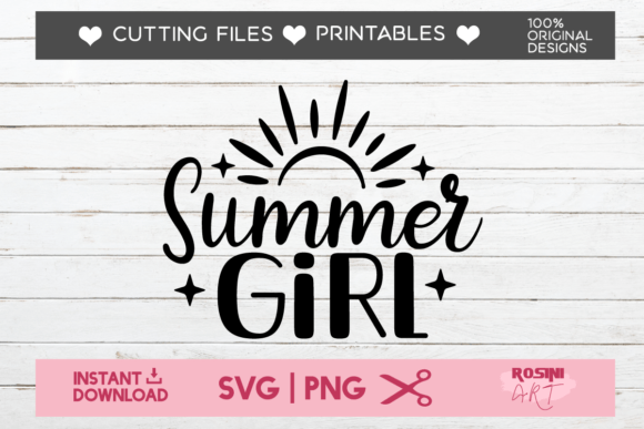 Summer Girl Graphics for T-Shirt Designs