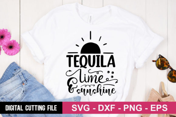 Tequila Lime and Sunshine SVG: Vibrant Graphics for T-Shirt Designs